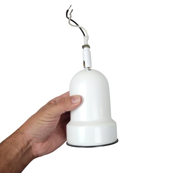 Hampton Bay Ceiling Fan AC-552 Replacement Bell Light White Tested Works - Picture 2 of 6